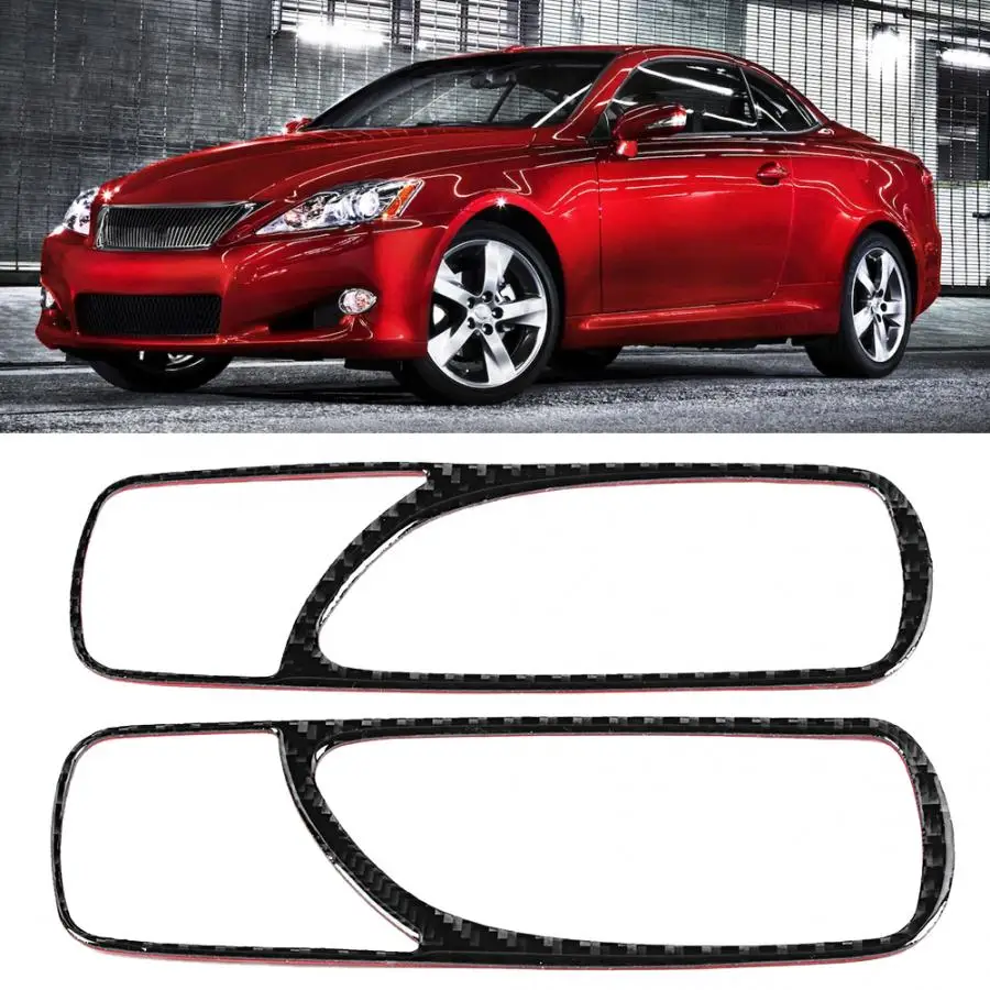 Car Rear Door Handle Cover Trim Sticker Fits for lexus IS250 300 350C2006 2007 2008 2009 2010 2011 2012 Carbon Fiber