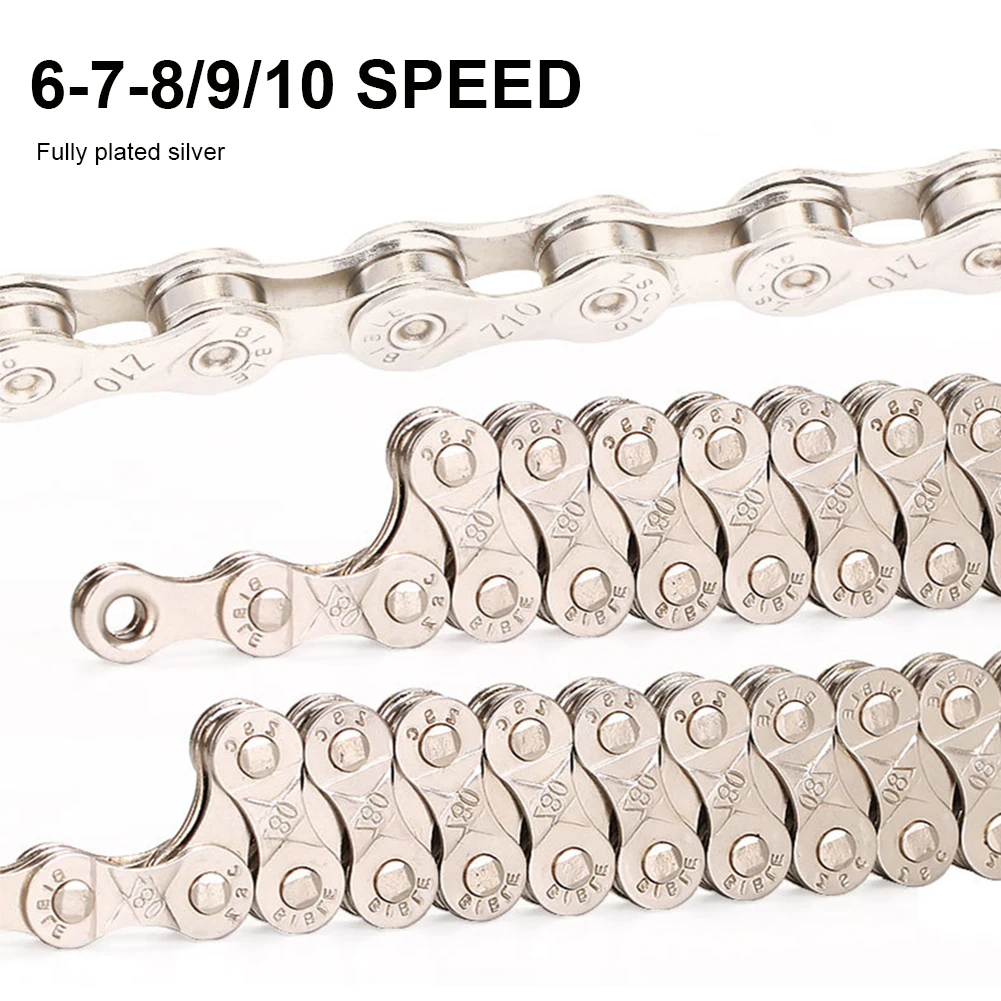 

Bike Chain 8 9 10 11 12 Speed MTB Road Bike Electroplated Silver Chain Road Bicycle Chains 116l Bike Parts
