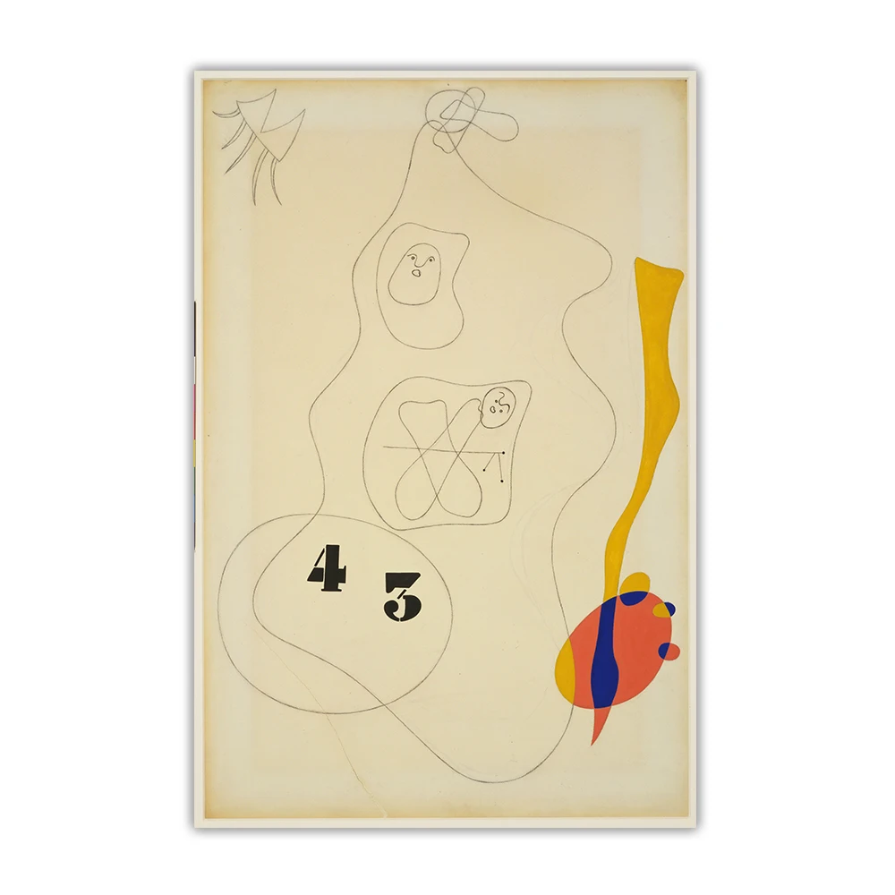 

Holover Canvas Oil Painting Joan Miro"Untitled"Surrealism Aesthetic Poster Backdrop Wall Art Home Room Interior Decoration