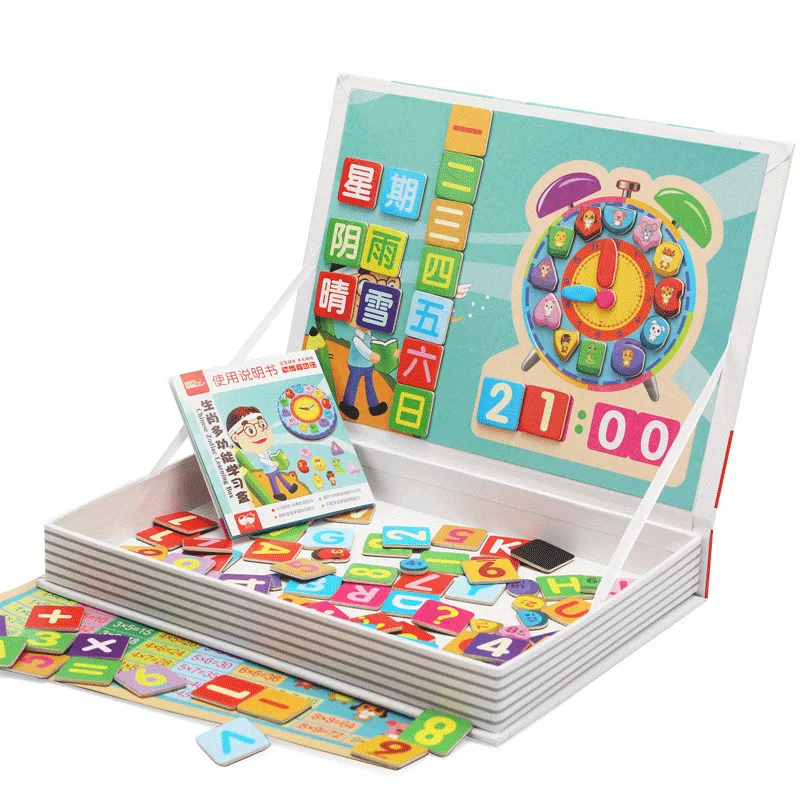 Деревянные Магнитные Головоломки Зодиака/Животные алфавитно цифровой обучающая