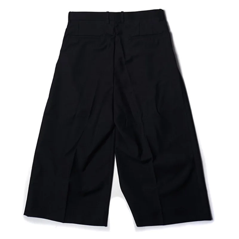 M-4XL Модные мужские весенне-летние новые повседневные брюки с широкими штанинами юбка модные плиссированные однотонные свободные девять то... от AliExpress RU&CIS NEW
