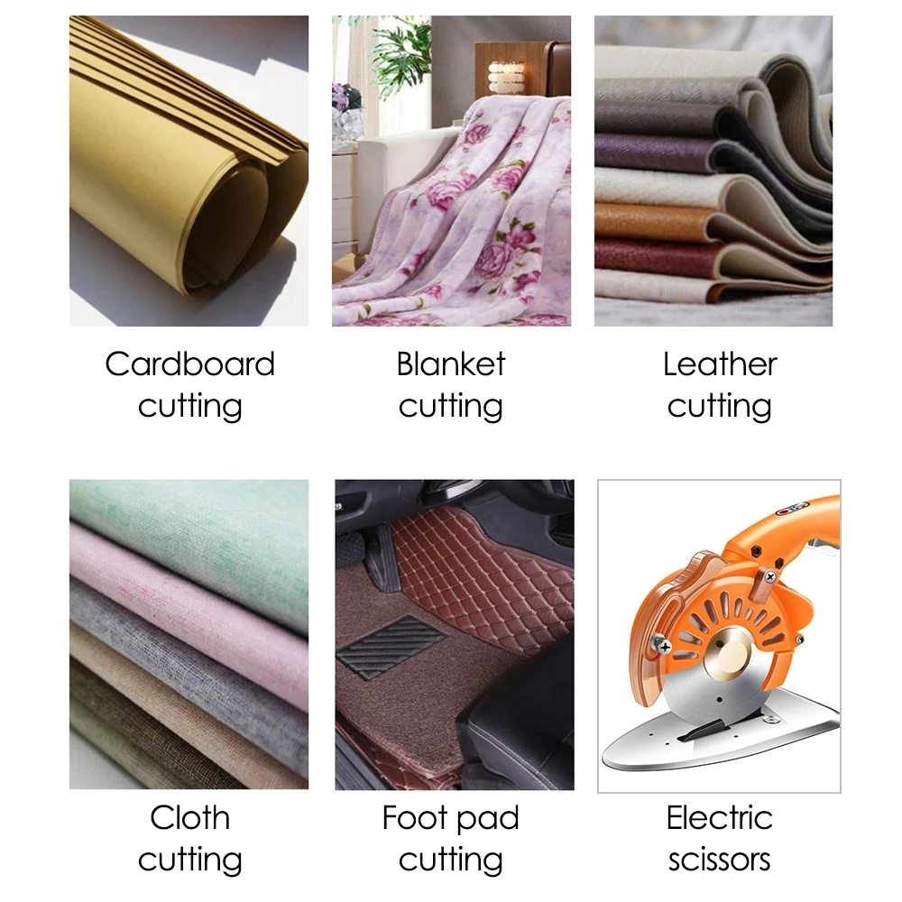 Машина для резки ткани вращающаяся на 100 мм высота 27 электрическая оранжевая