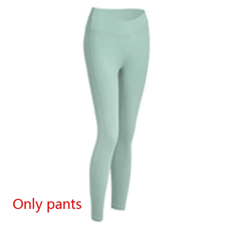 Gray green pants 2 предмета Для женщин спортивные костюмы одежда для фитнеса, тренажерного зала бесшовные Высокая Талия Леггинсы спортивный пуш-ап бюстгальтер одежда для йоги комплект Женская спортивная одежда - Цвет: Gray green pants