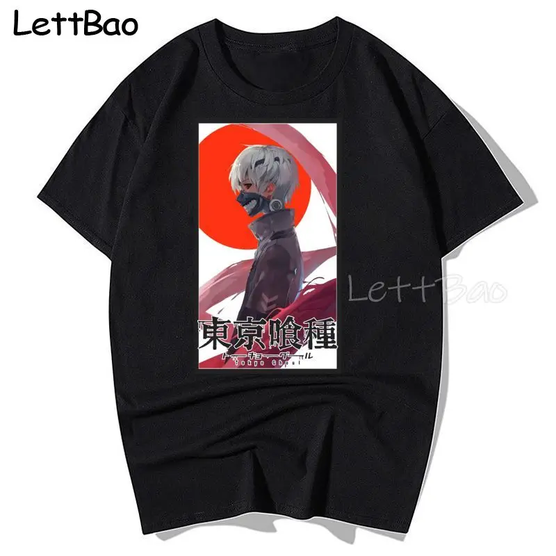 

Kaneki Tokyo Ghoul T Shirt Men's High Quality Aesthetic Cotton Cool Japan Anime T-shirt Harajuku Streetwear Camisetas Hombre Tee