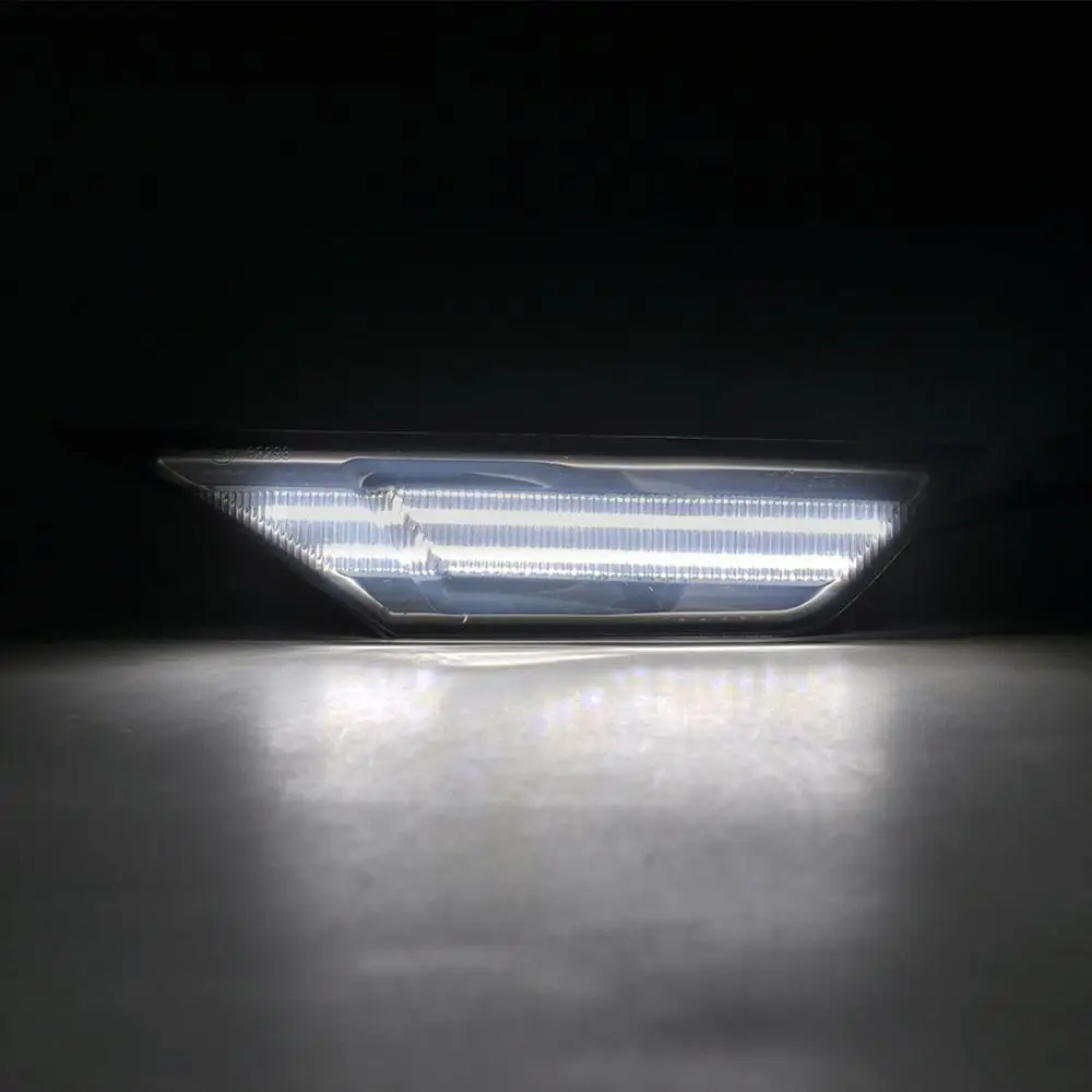 

For 2016-2019 Honda Civic Sedan Coupe Hatchback Smoked Side Fender Marker Lamp Turn Signal Light with LED Bulb for Car