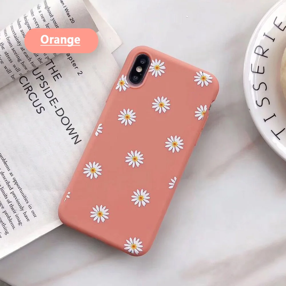 Чехол для телефона с цветами iPhone 5 5S SE 6 6s 7 8 Plus X XR XS 11Pro Max милая Силиконовая задняя