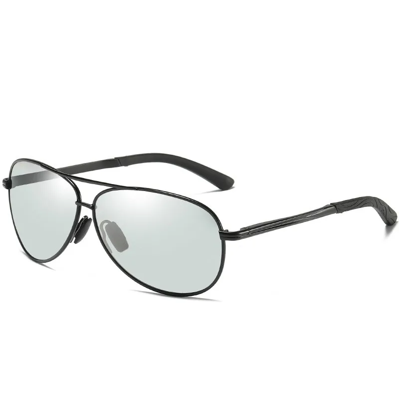 Мужские солнцезащитные очки с поляризацией овальные фотохромные в большой