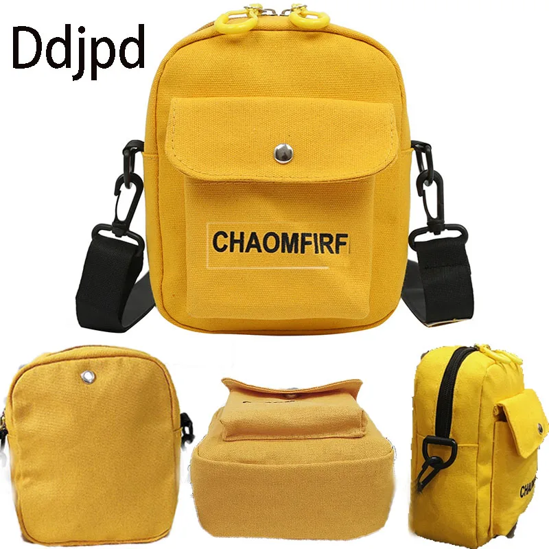 

Ddjpd Fashion Design Ladies Mini Messenger Bag Casual Solid Color Canvas Women's Bag Street Travel Shopping Shoulder Bag