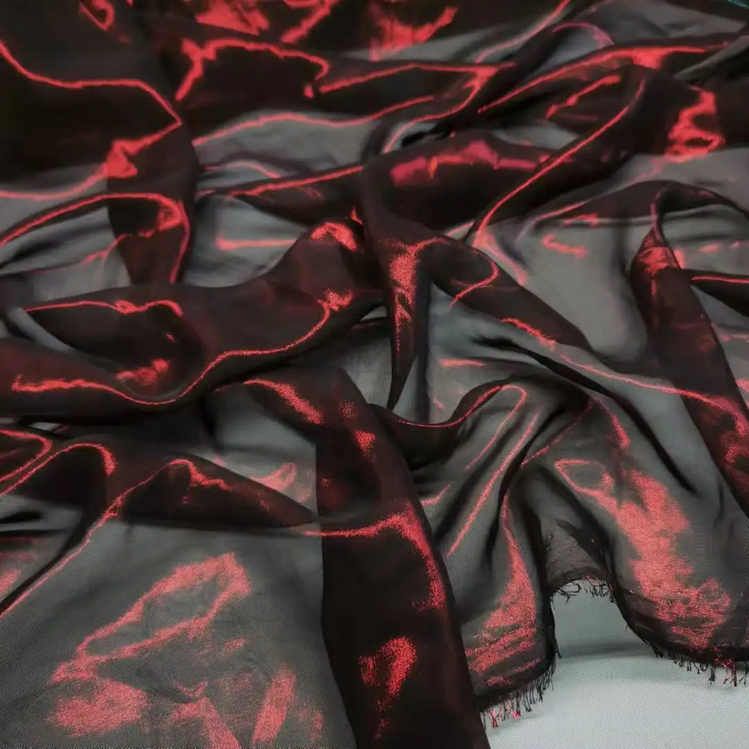 

Metallic Shiny Chiffon Twisted 30D Silky Bronzing Wedding Cosplay Dress Party Decoration Fabric