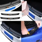 Защитные наклейки для заднего бампера автомобиля из углеродного волокна для VW Volkswagen Golf Polo Passat Tiguan Jetta Touran CC