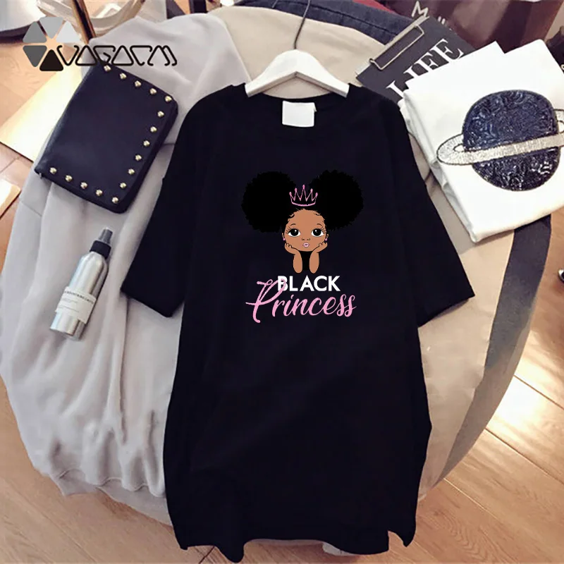 

Kawaii Sleeping Dress Girl Princess Print Short Sleeve White Nightwear Black Plus Size Dresses Loose Loungewear Women Pijama