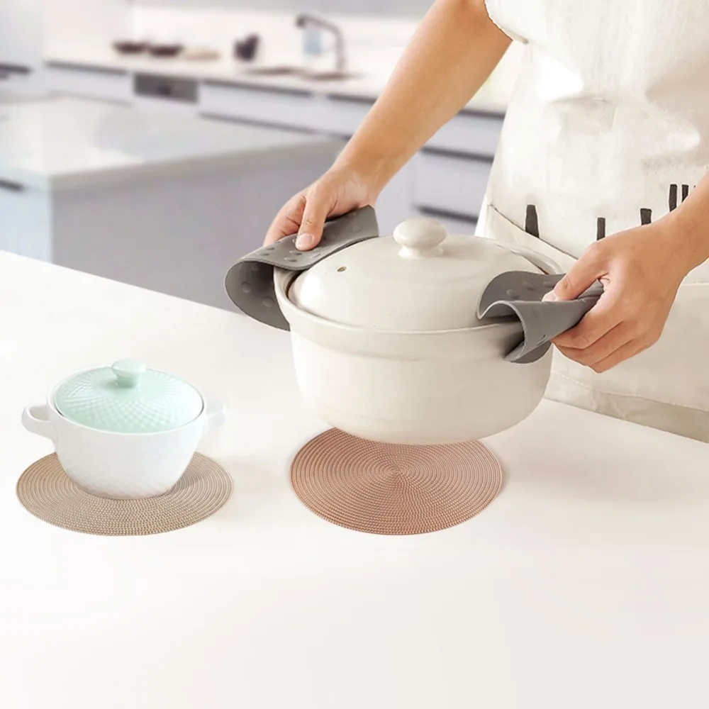 38 см круглый ПВХ коврик для столовых приборов нордический анти обжигающий