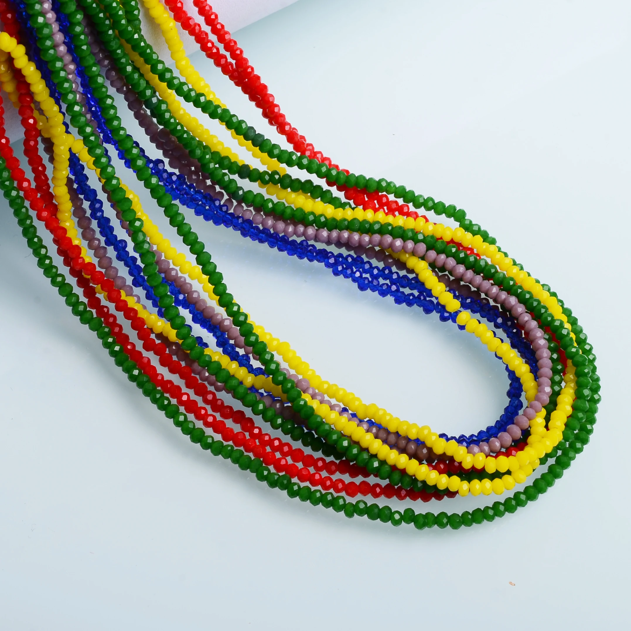 

Factory Sales 1mm Glass Beads Wholesale Crystal Rondelle Beads for diy Jewelry Making