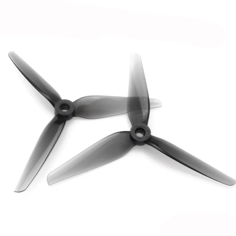

2pair HQ R35 3-blade Propeller 5.1inch Transparent Gray CW CCW Paddle Shaft Hole 5mm PC Prop for FPV RC Drone DIY Accessories