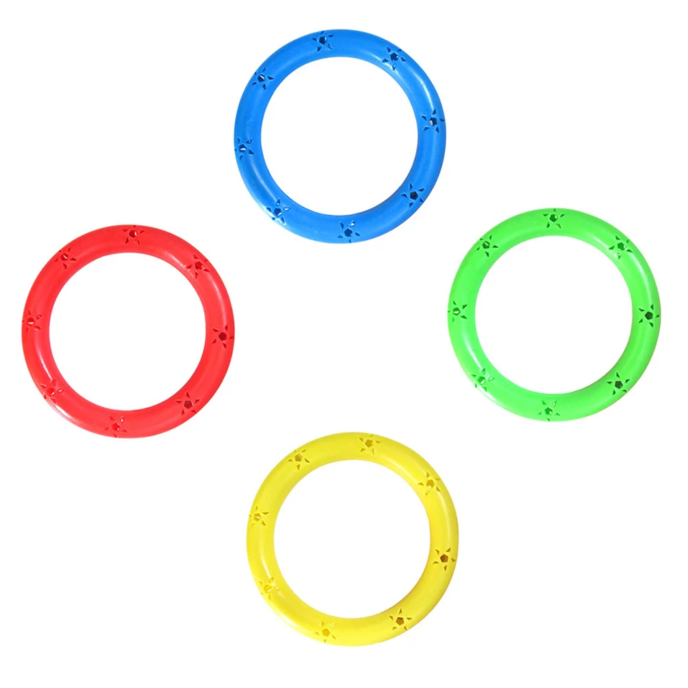 4Pcs Plastic Rattles Ring Ergonomic Children Morning Exercise Rattles Ring Tool