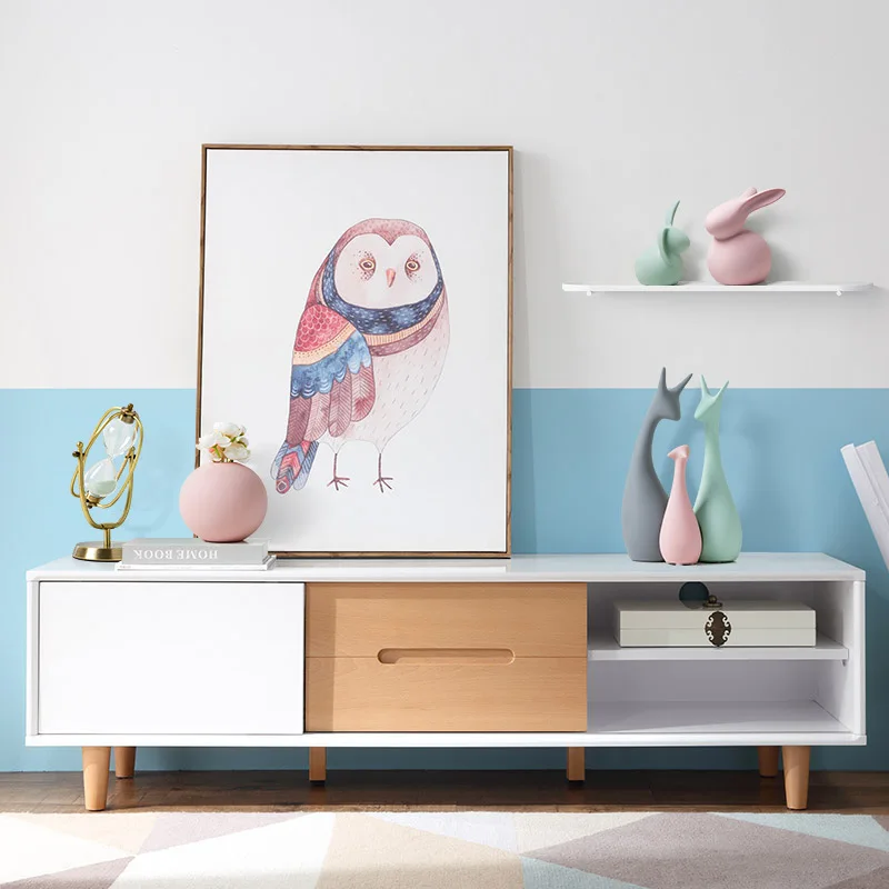 New Jingdezhen Ceramic TV Cabinet European Style Creative Nordic Crafts Household Gifts Decorations Animal Ornaments | Дом и сад