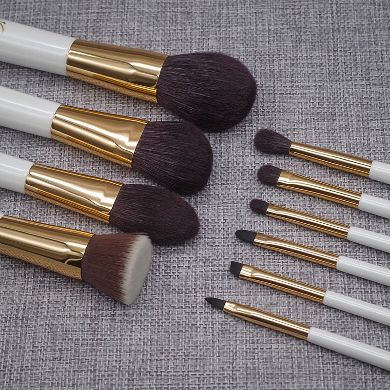Набор профессиональных кистей для макияжа ручной работы 10 шт. кисти лица пудры
