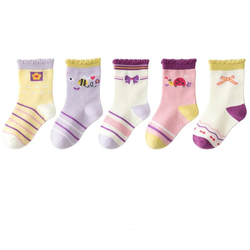 

5 Pairs Autumn and Winter Children's Cotton Socks Warm Cute Newborn Boy Toddler Socks Baby Clothes Accessories Baby Clothes