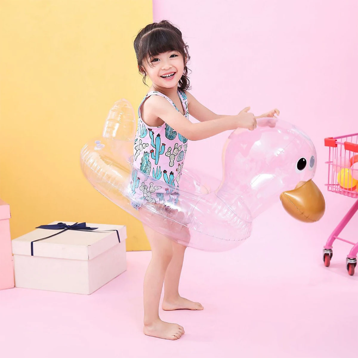 

Летние детские купальные кольца милые комплекты детской одежды с изображением Уточки из мультфильма для Форма плавательный кольцо для оде...