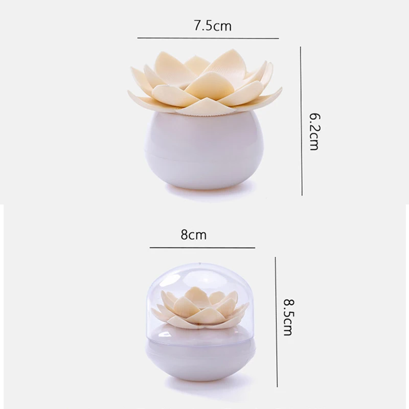 

Lotus Cotton Swab Box Cotton Bud Holder Base Room Decorate Lotus Toothpicks Holder Toothpick Case