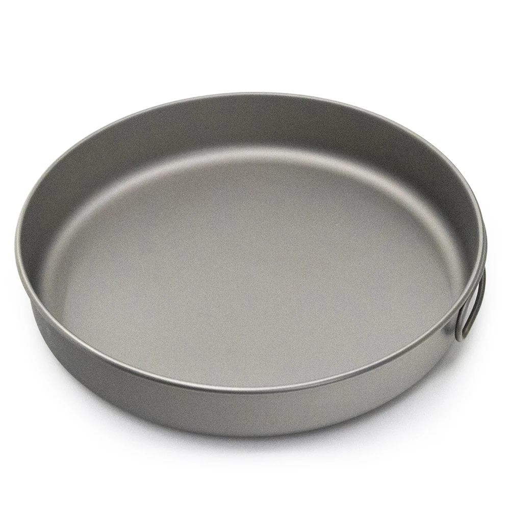 

1000ml Camping Titanium Pan Ultralight Titanium Frypan Bowl Water Cup Outdoor Tableware Cookware Utensils Picnic Frying Pan