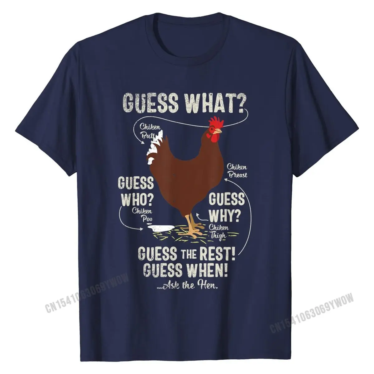 Новинка! Куриная ягодица знаете почему? Хлопковые футболки с рисунком куриного