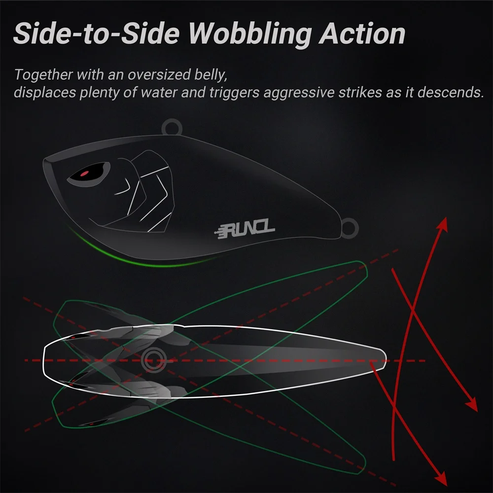 RUNCL ProBite Fishing Lure Hard Baits 5.2cm 6.6cm Lipless Crankbait Vibe Cranks wobbler Swimbait Winter Tackle 2020 | Спорт и