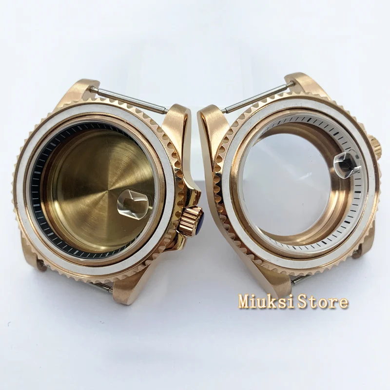 40 мм черный PVD розовое золото чехол подходит для NH35 NH36 ETA2824 Seagull ST2130 PT5000 движение