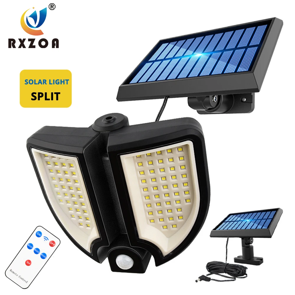 

Уличный светильник на солнечной батарее, 90 светодиодов, новая настенная Водонепроницаемая индукция человеческого тела раздельного типа, п...