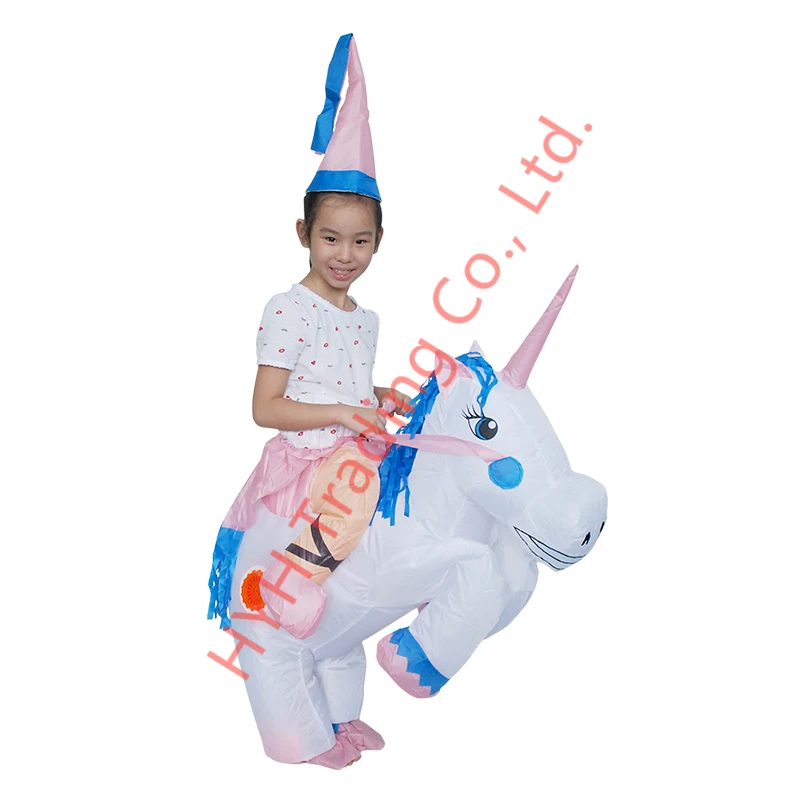 Новый для взрослых и детей надувной костюм единорога пони костюмы на Хэллоуин