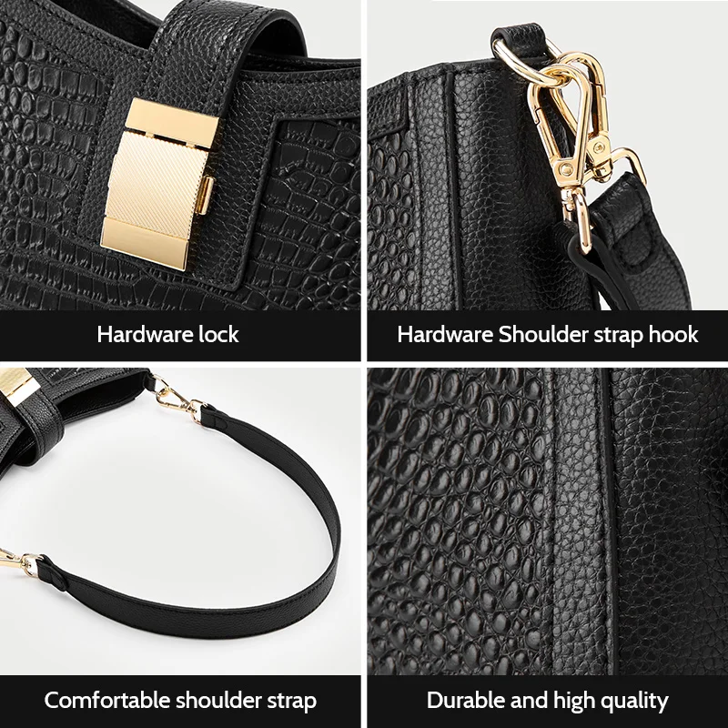 Брендовая дамская сумка Laorentou с полумесяцем Офисная через плечо из натуральной