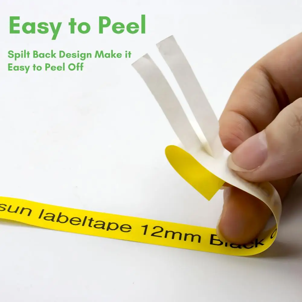 9mm Label Compatible For Flexible ID Tape FX221 Black on White Cable Labeling Maker | Компьютеры и офис