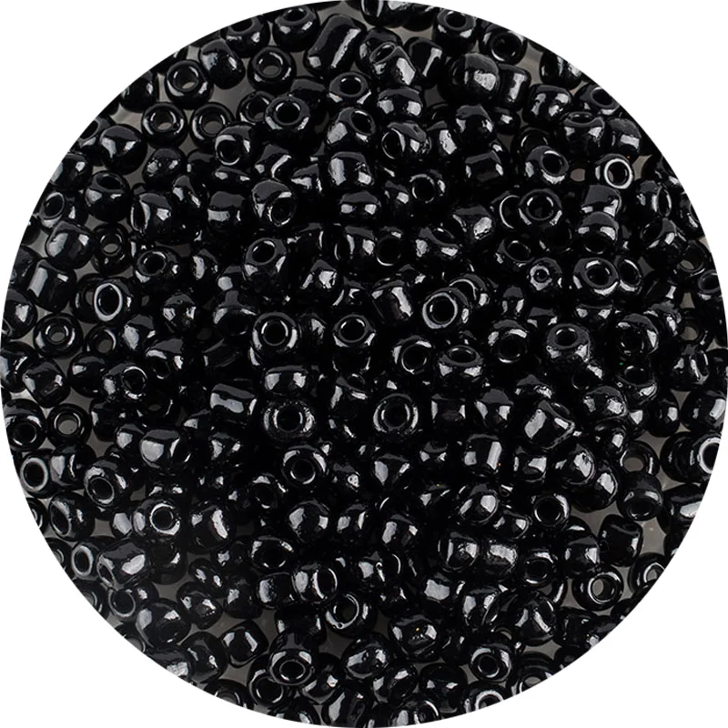 4mm 200pcs wholesale Czech glass loose beads black glass beads for jewelry making DIY material seed beads