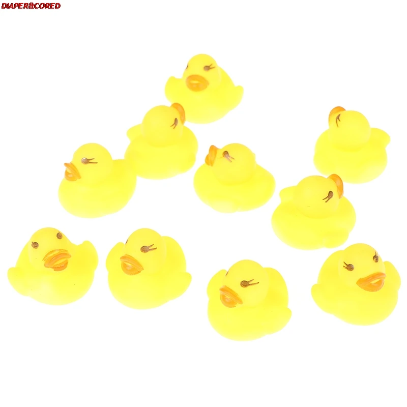 20pcs/lot Cute Baby Kids Squeaky Rubber Ducks Bath Bathe Room Water Fun Game Playing Newborn Boys Girls Toys for Children