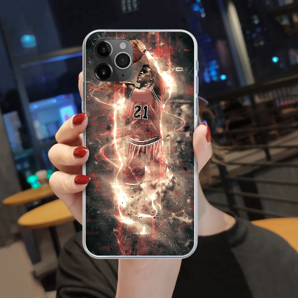 

Jimmy Butler basketball player Phone Case cover For iphone 5 5S 6 6S PLUS 7 8 12 mini X XR XS 11 PRO SE 2020 MAX transparent