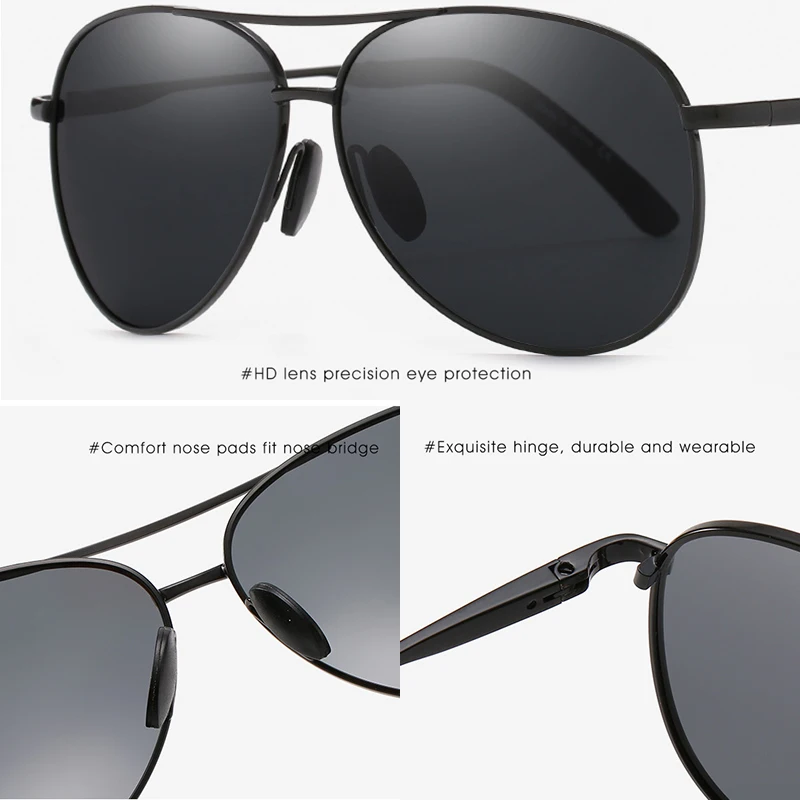 Авиационная металлическая оправа солнцезащитные очки высокое качество