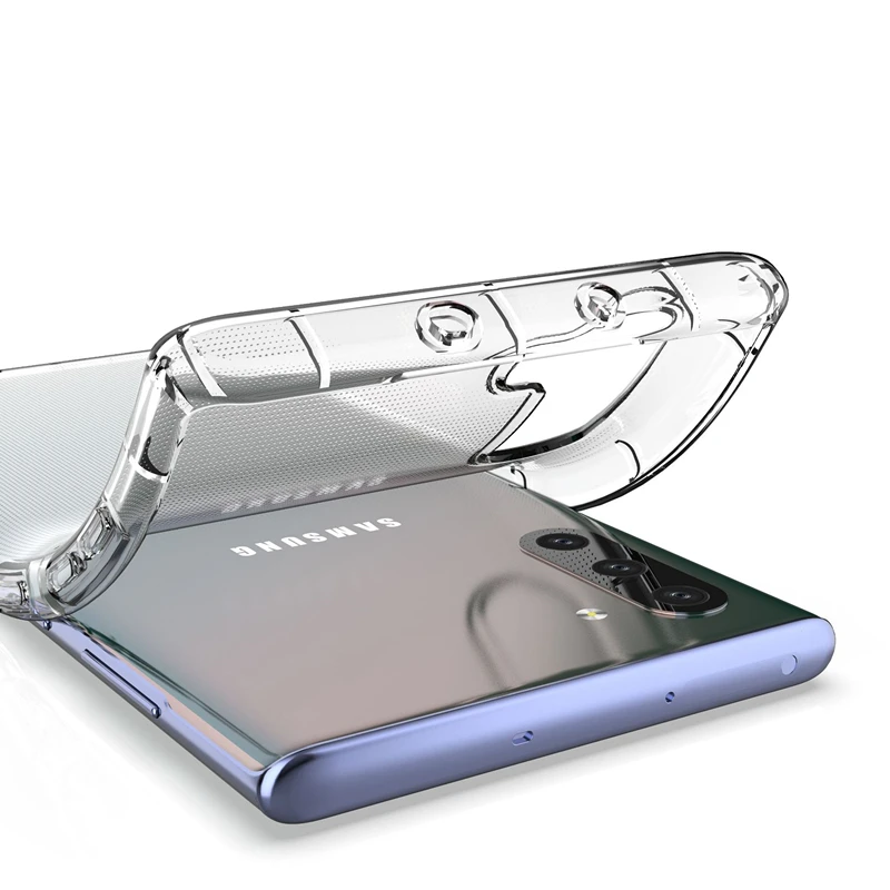 Защитный Тонкий гибкий прозрачный чехол из ТПУ для samsung Galaxy Note 10 Pro 9 8 S10 S8 S9 Plus A10 A20
