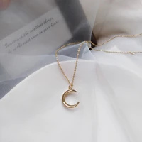 shangzhihua 2021 trend simple crescent pendant fashion necklace for womens unusual necklace for party jewelry gift