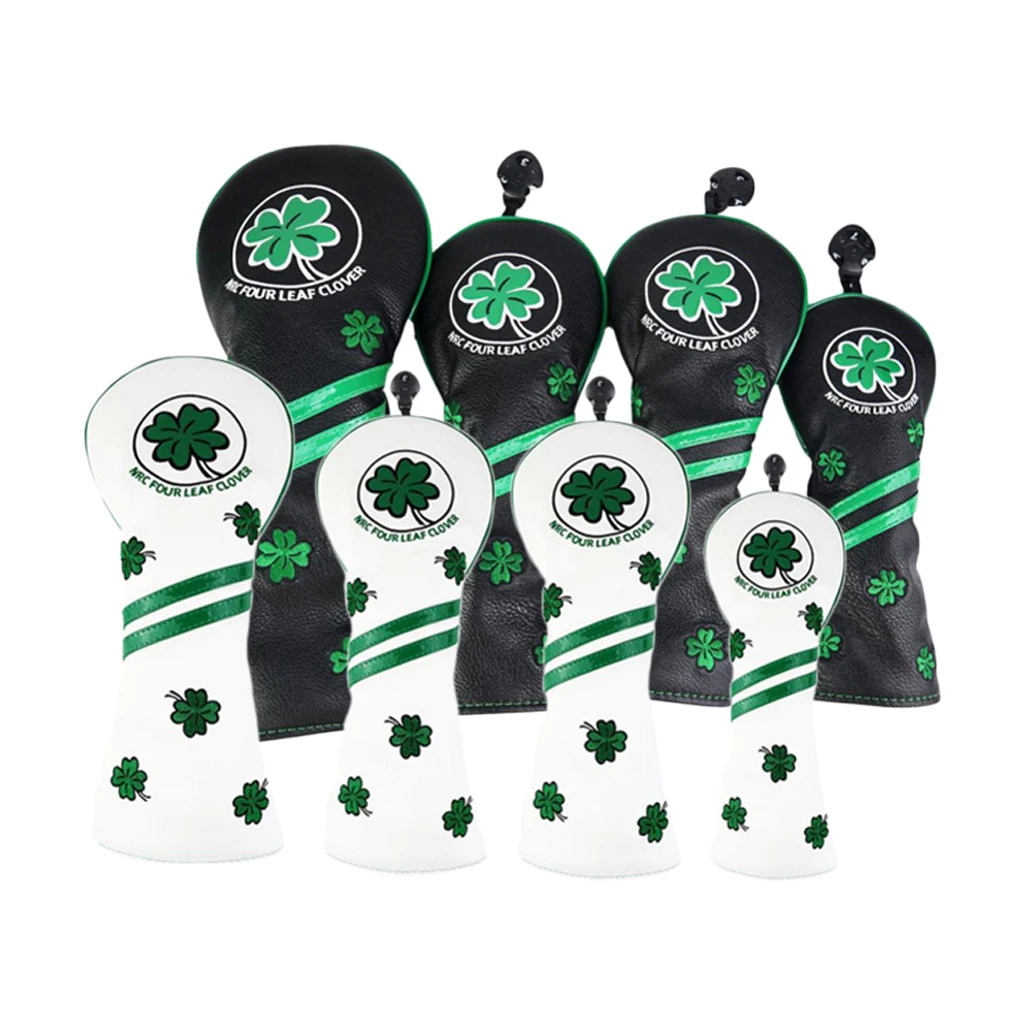 

4x Golf Wood Head Cover PU Leather 400cc Wood Driver Club Headcover Accessory