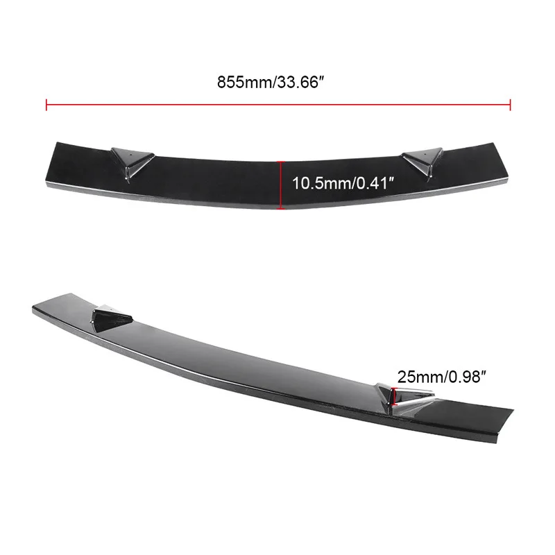 3 шт./компл. Черный Автомобильный передний бампер комплект губ спойлер сплиттер