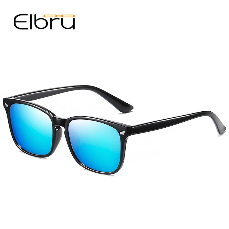 

Солнцезащитные очки Elbru поляризационные UV400 для мужчин и женщин, зеркальные водительские квадратные солнечные очки, ночное видение, 2020