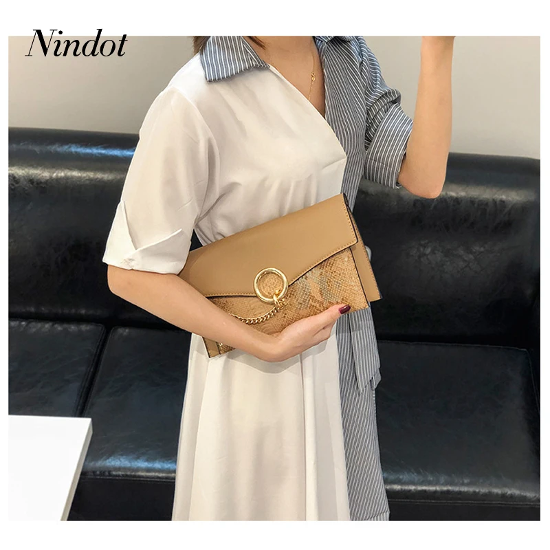 Nindot Брендовая женская сумка с цепочкой, конверт, клатч, сумка на плечо, вечерняя сумка с кошельком, Хобо, женские несессер, сумки для