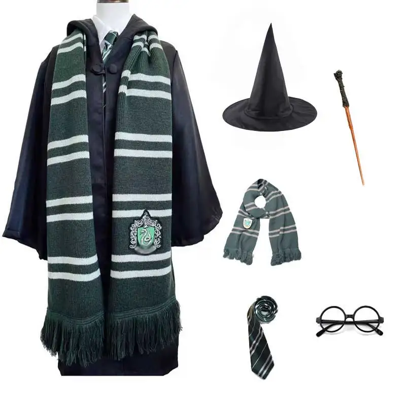 Костюм волшебника для детей и взрослых школьный халат плащ шарф галстук палочка