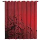Простые красно-черные градиентные абстрактные цветы, оконные шторы для больших окон, шторы для спальни, оконная Гардеробная
