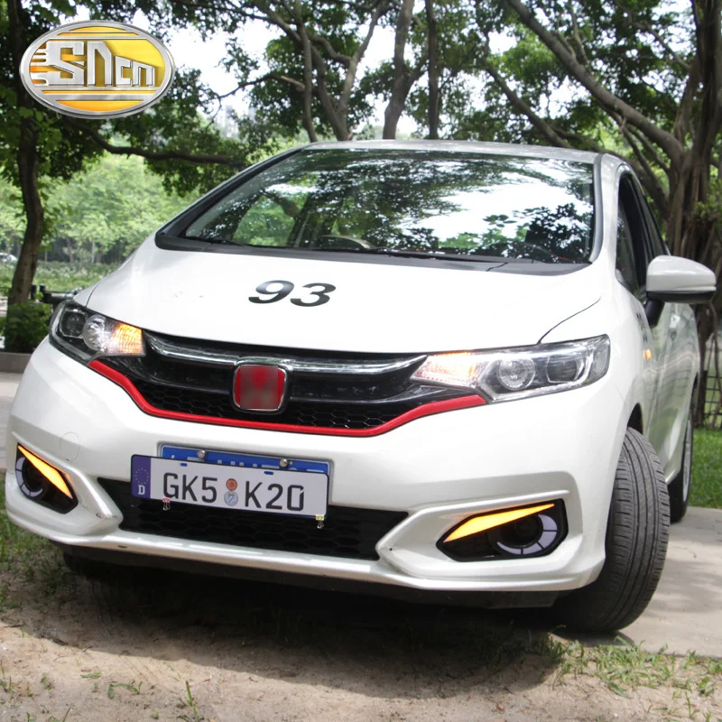 Светодиодные дневные ходовые огсветильник SNCN 2 шт. для Honda Fit Jazz 2018 2019