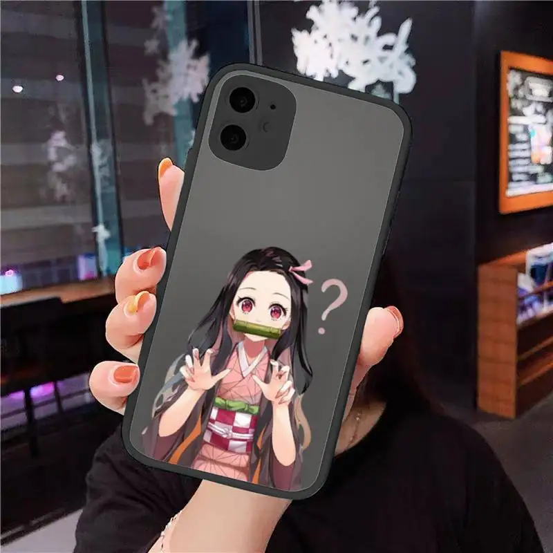 

Demon Slayer Kimetsu No Yaiba Phone Cases matte transparent For iphone 7 8 11 12 plus mini x xs xr pro max cover