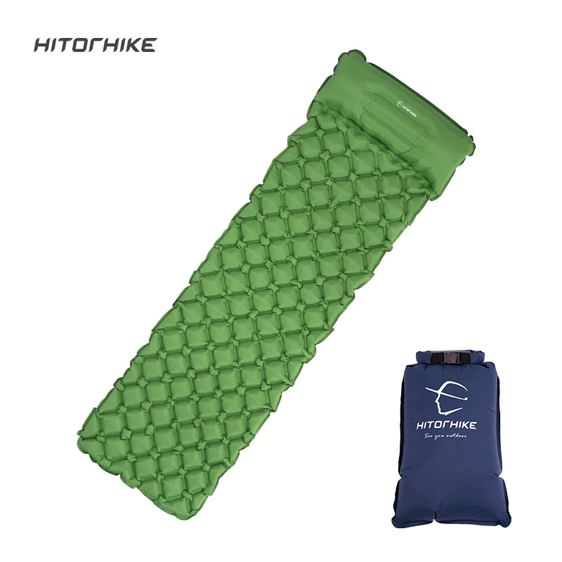 

Hitorhike Camping Inflatable mattress with Air bag Sleeping Pad Fast Filling Mat With Pillow Outdoor Mat Ultralight Cushion