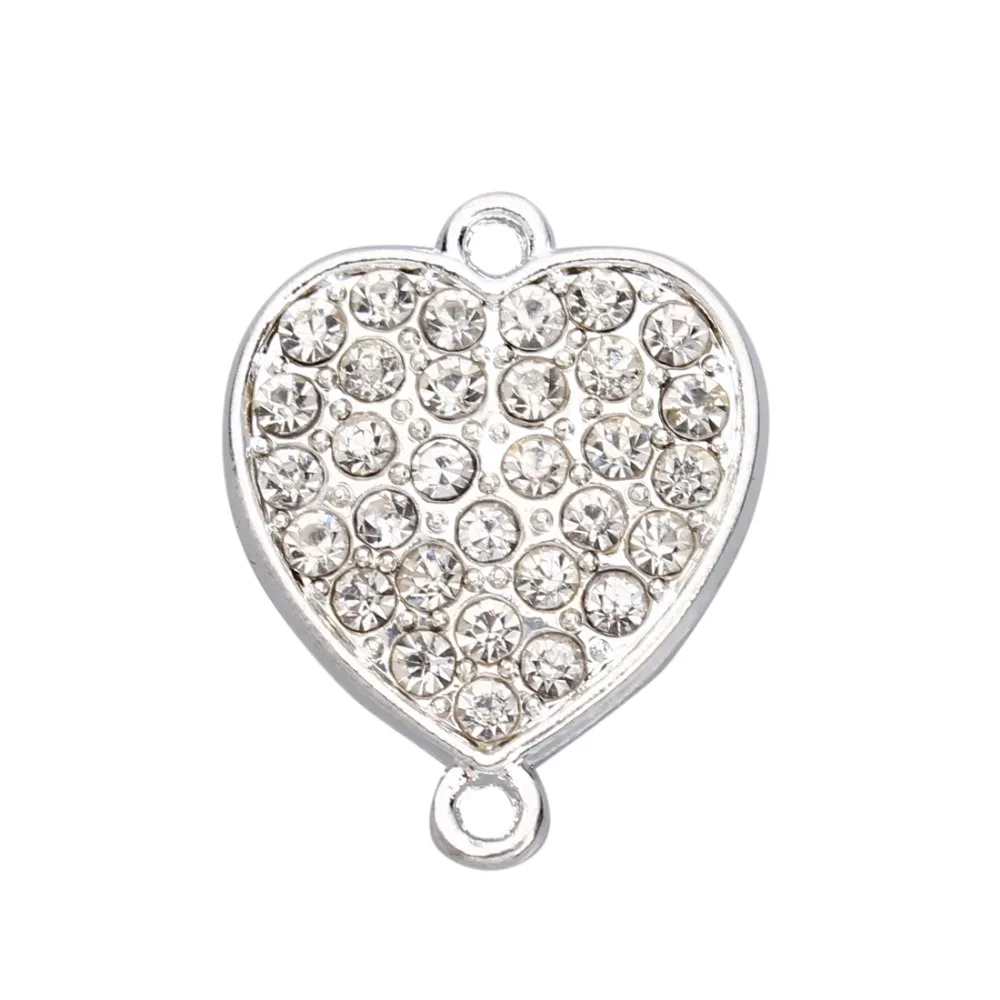 

High Quality Silver jewelry Beads Balance Heart Crystal Charms Fits Chain Bracelet Bangle Diy Gift For Women Men 2020