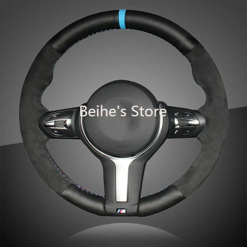 

Hand Stitched Auto Braid On The Steering Wheel Cover for BMW F87 M2 F80 M3 F82