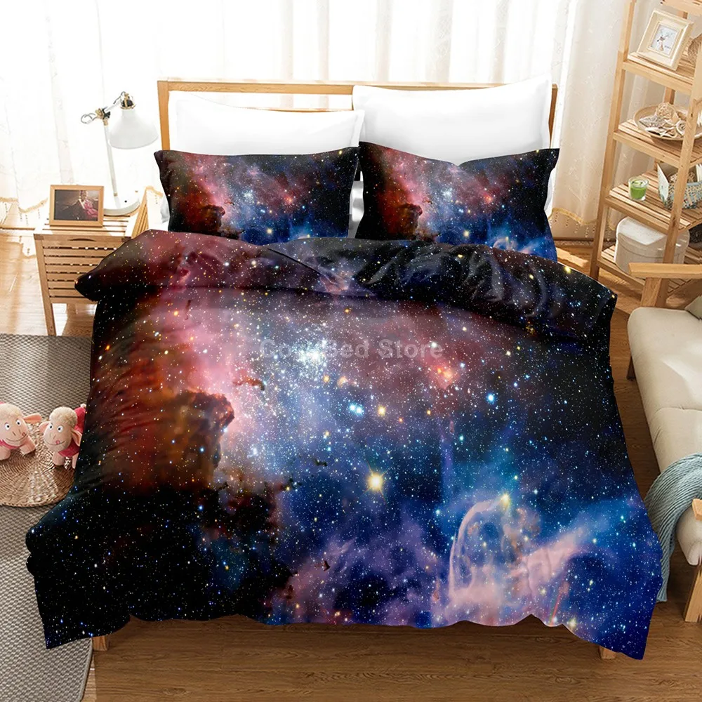 

Galaxy Milky Way Bedding Set Stars Duvet Cover Sets Luxury Comforter Bed Linen Twin Queen King Single Size Dropshipping Universe